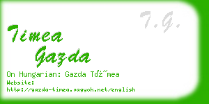 timea gazda business card